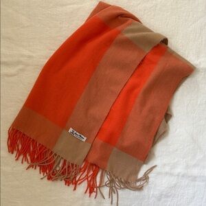 Orange and Tan Plaid Wrap